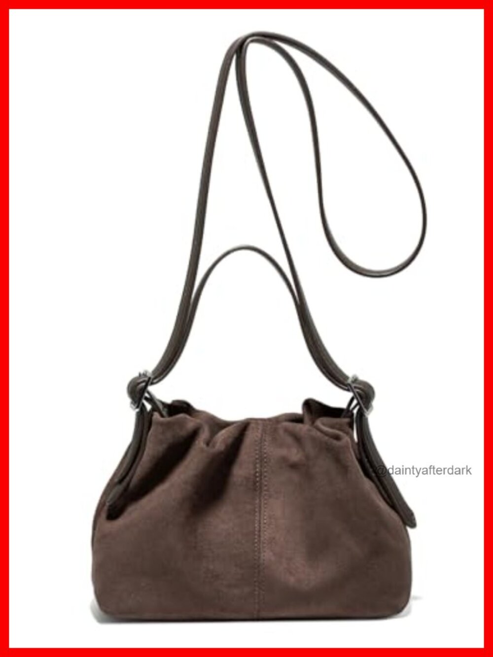 Suede Mini Tote Bag Pleated Cloud Handbag Crossbody Purse